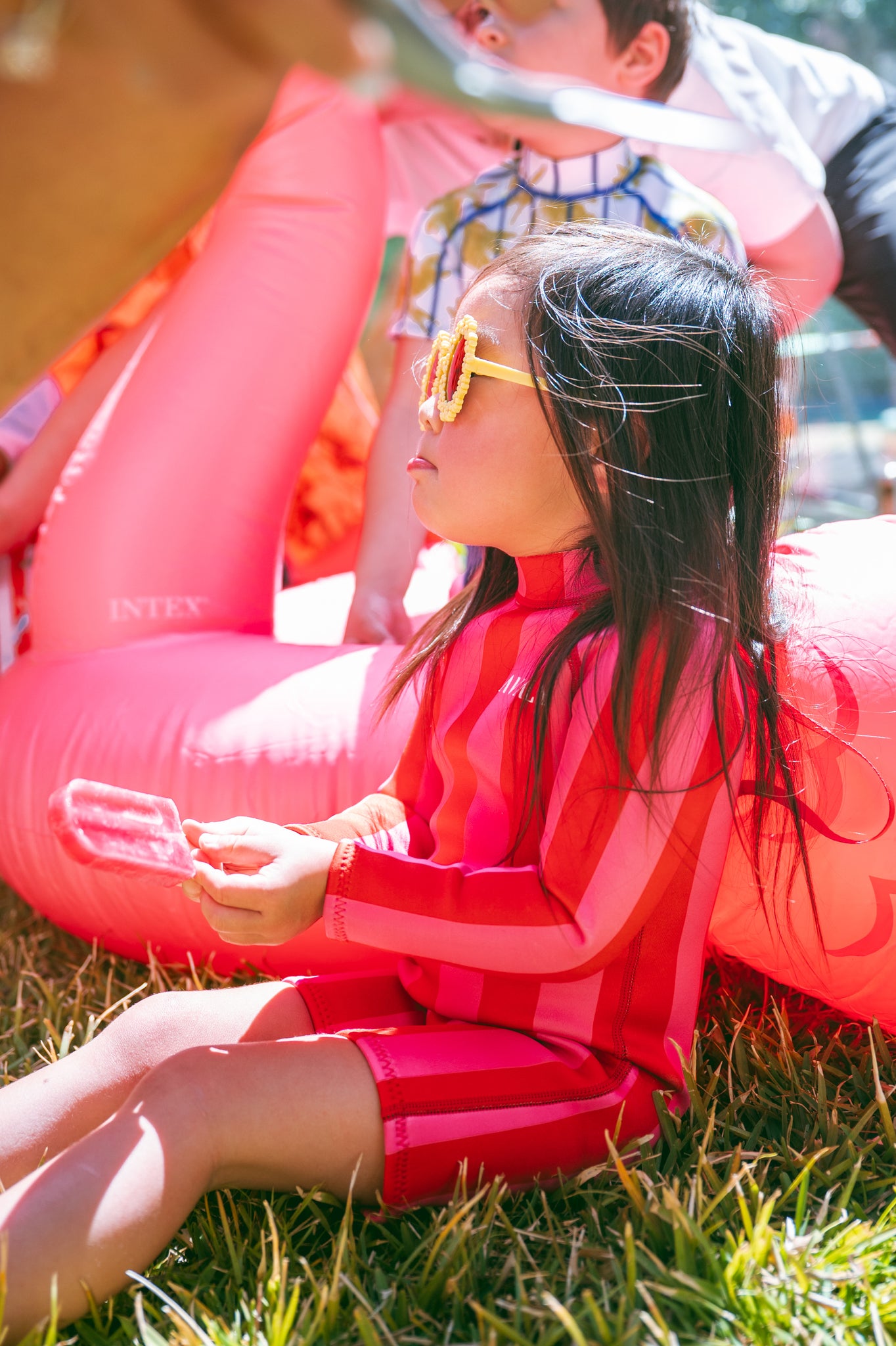 Pre order: Kids' Spring Suit — Pink & Red Stripe (expected to ship mid October)