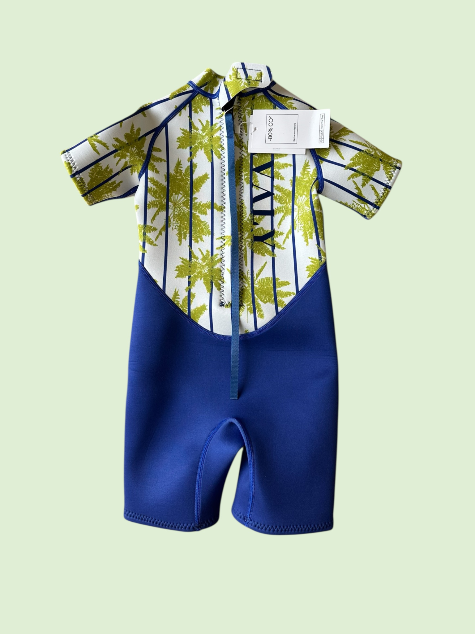 PRE ORDER HERE: SENT OUT FIRST WEEK OF OCTOBER | Blue and white Palm Trees| Sustainable Kids Wetsuit | AVALY