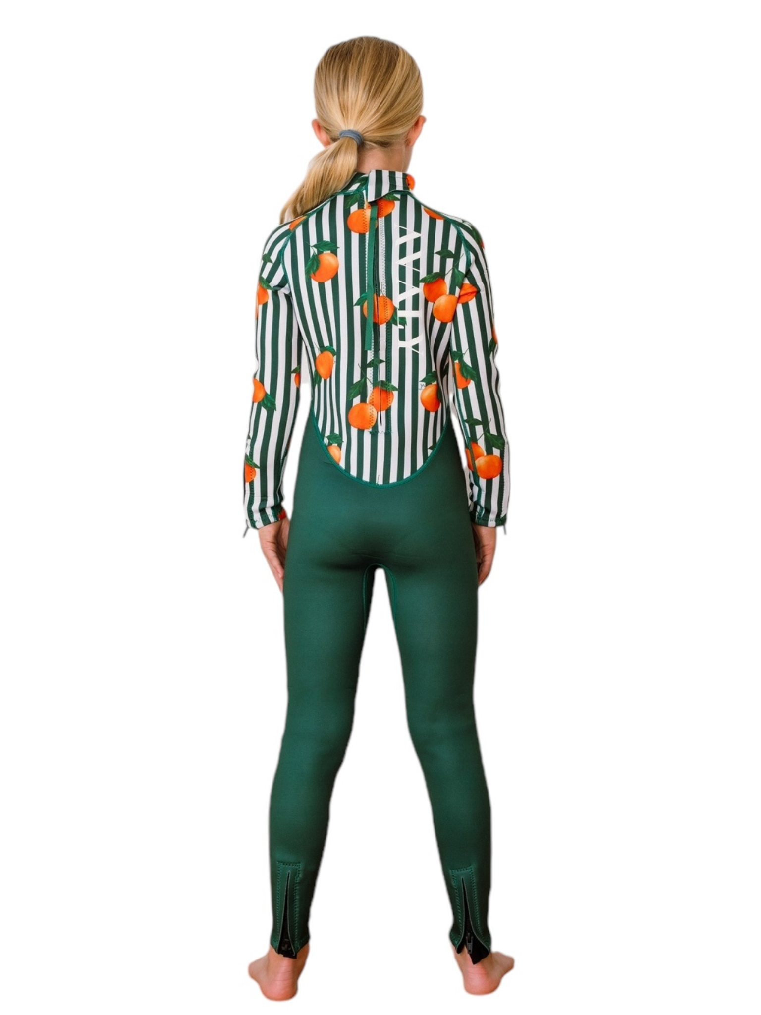 Forest Green & Mandarins | Kids Sustainable Wetsuit | AVALY