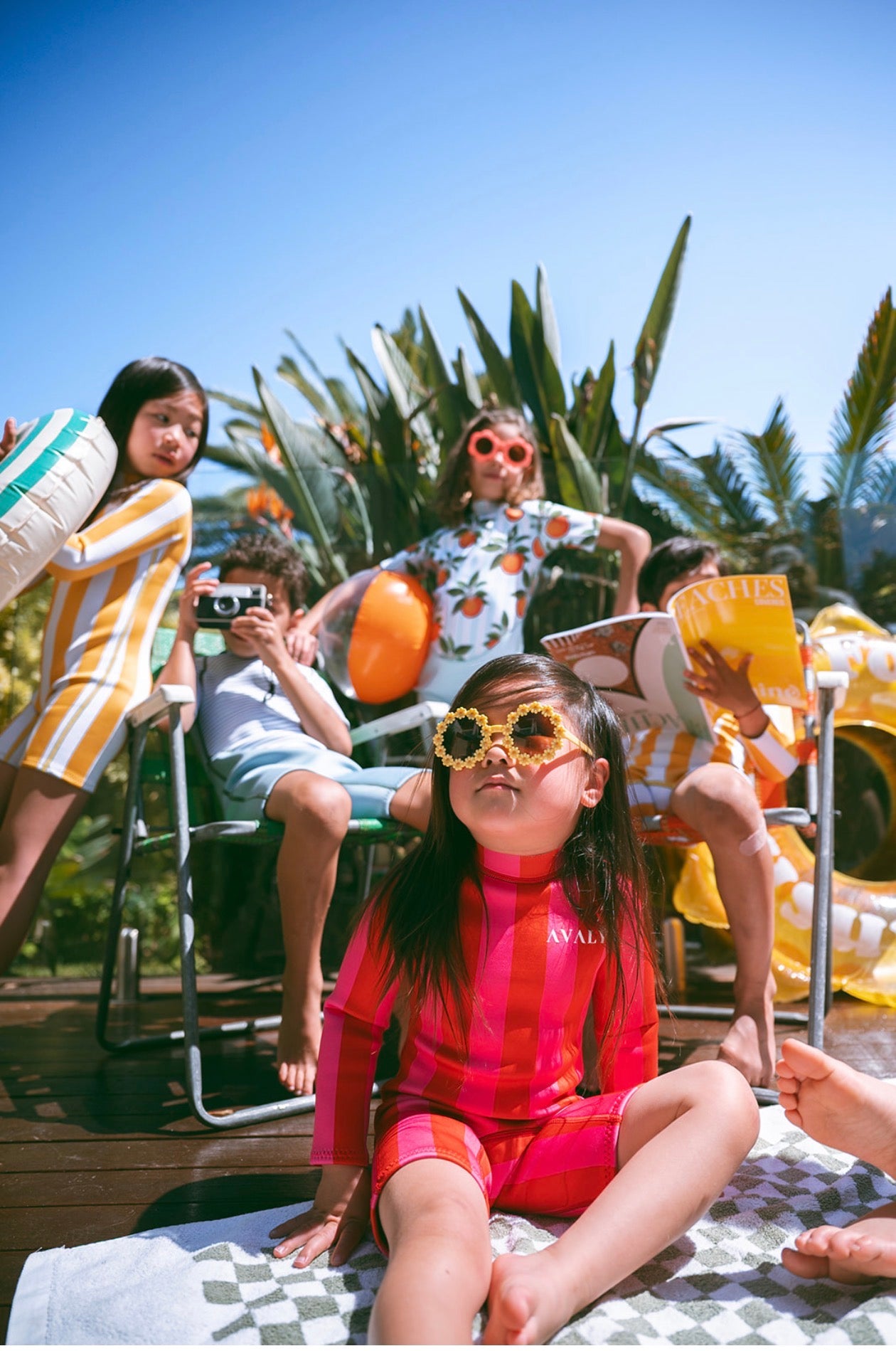 Pre order: Kids' Spring Suit — Pink & Red Stripe (expected to ship mid October)