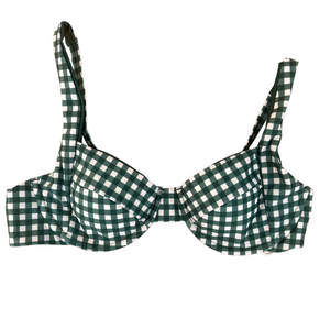 Green Gingham Balconette Top