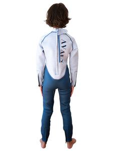 Navy & White Striped | Kids Sustainable Wetsuit | AVALY