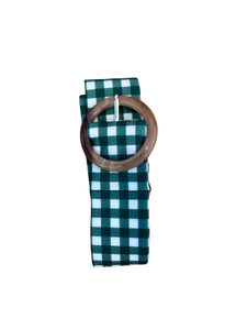 Complimetary Green Gingham belt