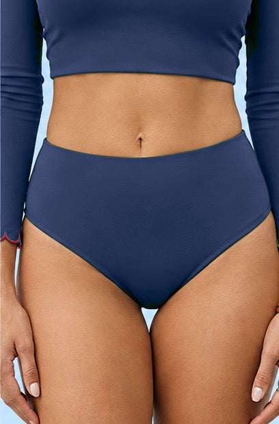 AVALY navy high waist swim bottoms (digital preview)