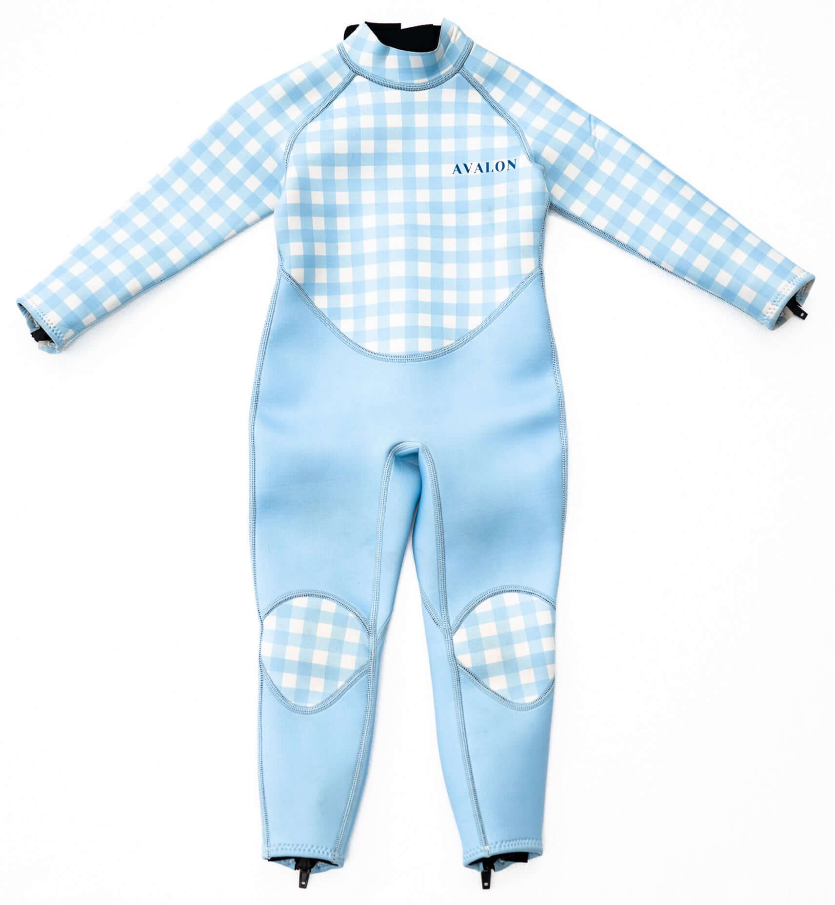 Blue Gingham | Wategos | Sustainable Children's Wetsuit