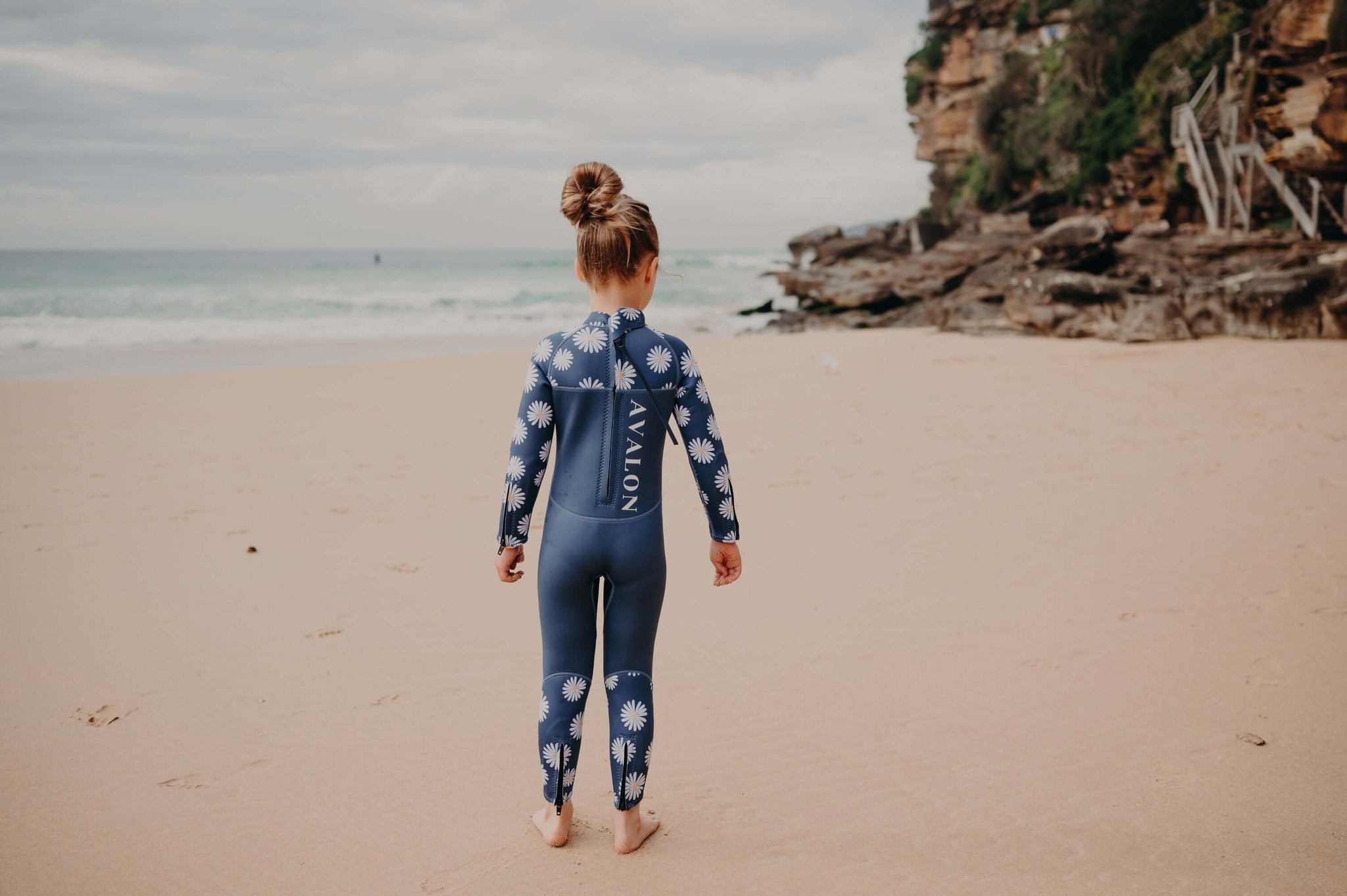 Navy Daisy | Mollymook | Sustainable Children's Wetsuit