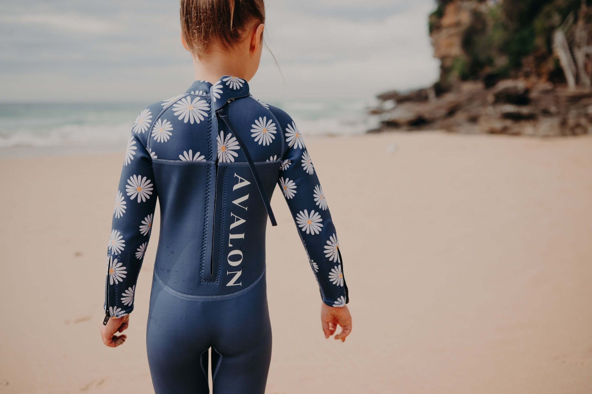 Navy Daisy | Mollymook | Sustainable Children's Wetsuit