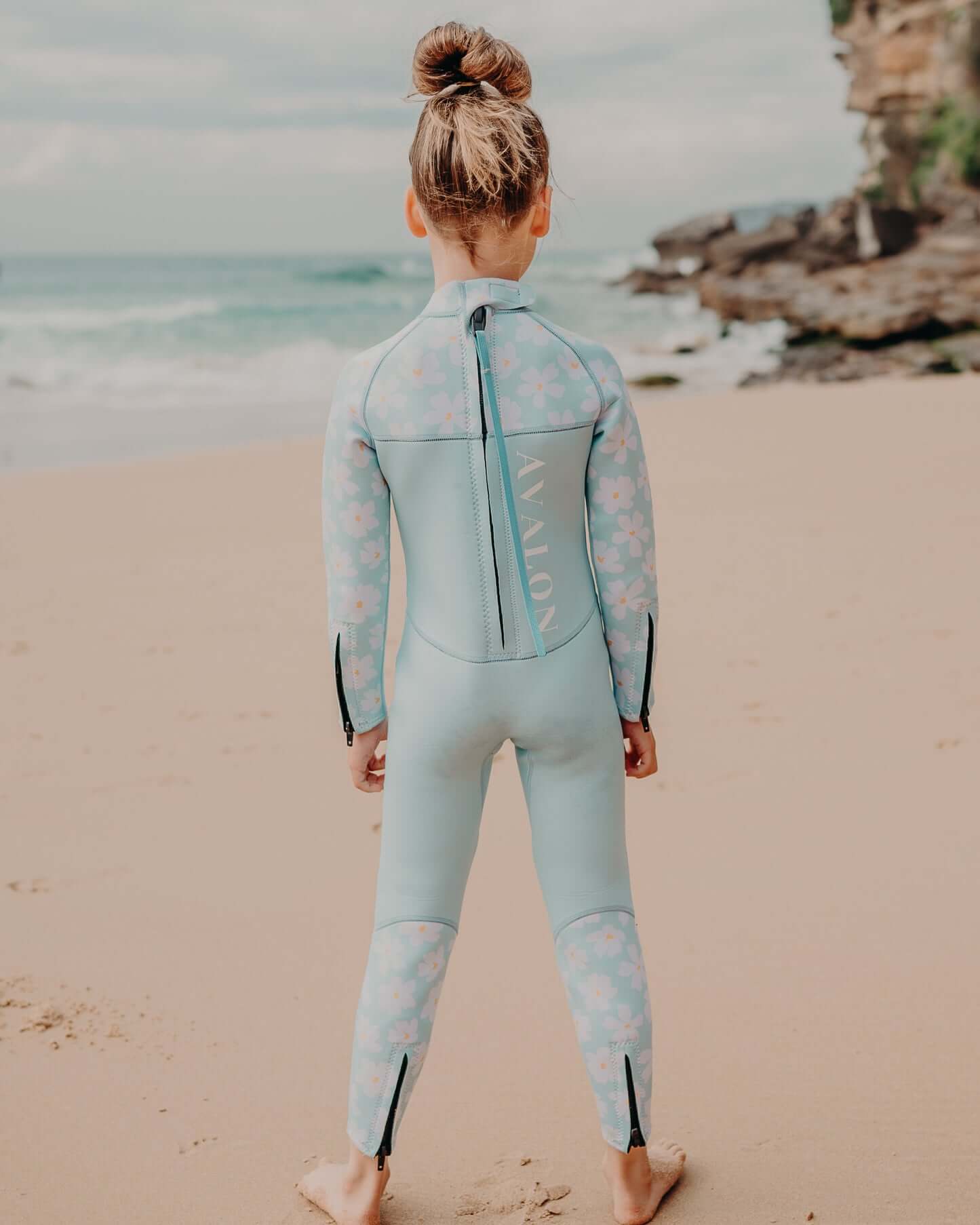 Mint Green Daisy | Tallow | Sustainable Children's Wetsuit