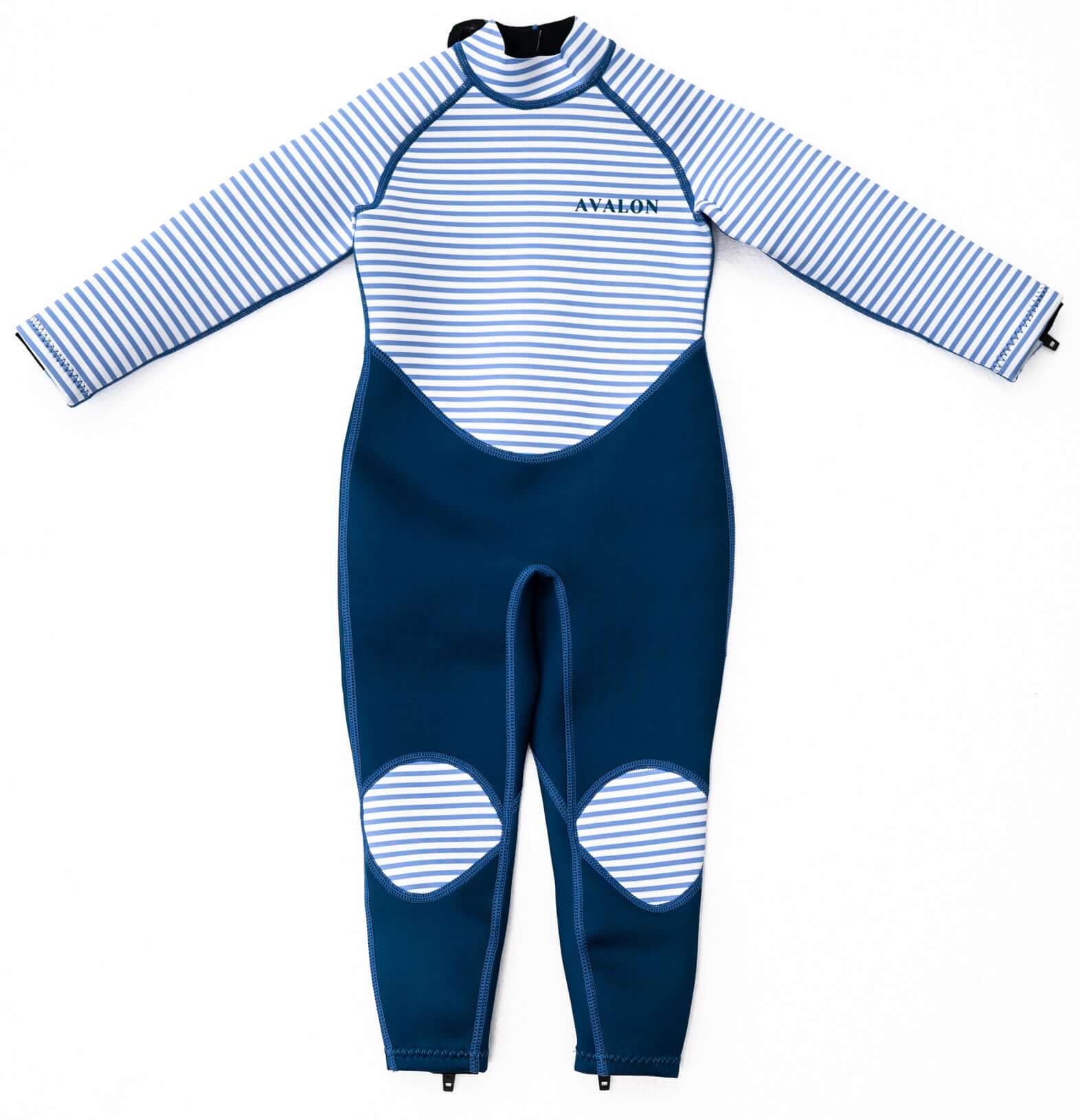 Navy striped boys kids wetsuit